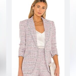 Cinq a Sept Khloe Pink Tweed Blazer NWOT